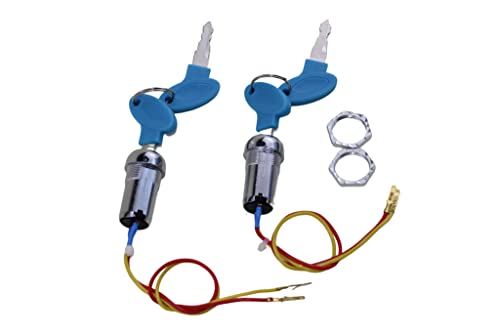 Trkimal 2 Sets 2 Wires Ignition Switch Key Starter Switch With 4 Keys ​On-Off For Electric Scooter Atv Moped Go Kart #TOP1
