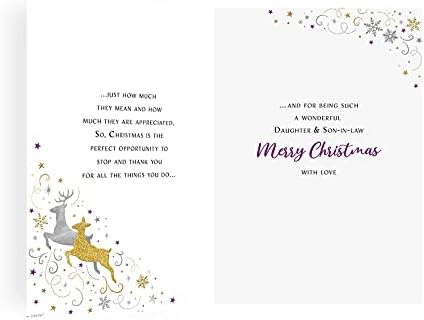 Classic Christmas Card Daughter & Son in Law - 9 x 6 inches - Regal Publishing, Multicoloured, C85387