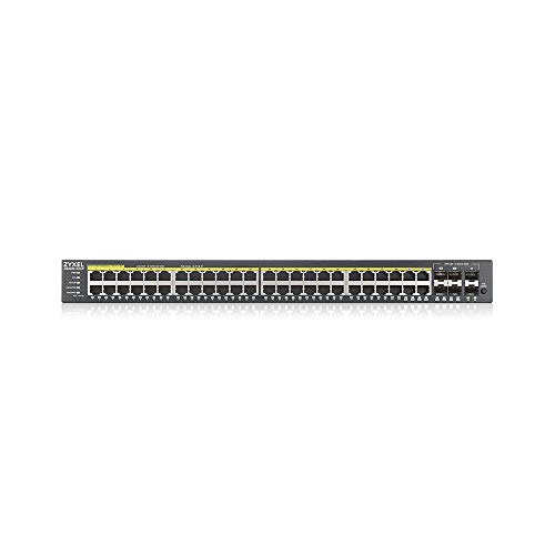 Image of Zyxel 48-Port Gigabit Switch | Layer 2 Managed | PoE+ @ 375 Watt Budget | 4x Gigabit Combo Ports | 2x SFP | Hybrid Cloud Mode [GS2220-50HP]