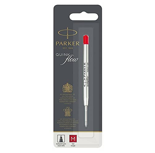 Parker Quinkflow Ball Pen Refill Medium Nib, Red