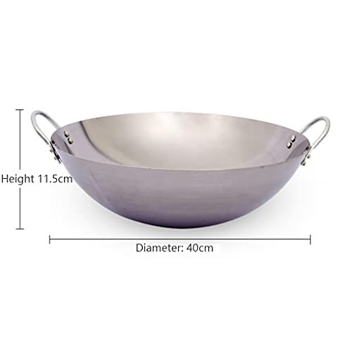 Wok de Acero Inoxidable con Tapa y Asa Doble 40cm miniatura 7