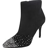 ZIGI SOHO Womens Synthia Faux Suede Pointed Toe Booties Black 10 Medium (B,M)