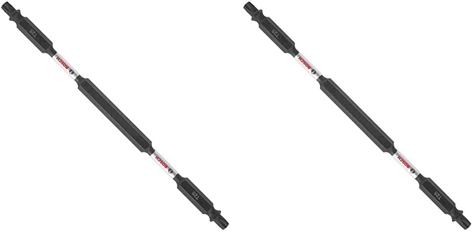 BOSCH ITDET25601 - Broca de atornillado Torx #25 de 6 pulgadas resistente al impacto de doble extremo (paquete de 2)
