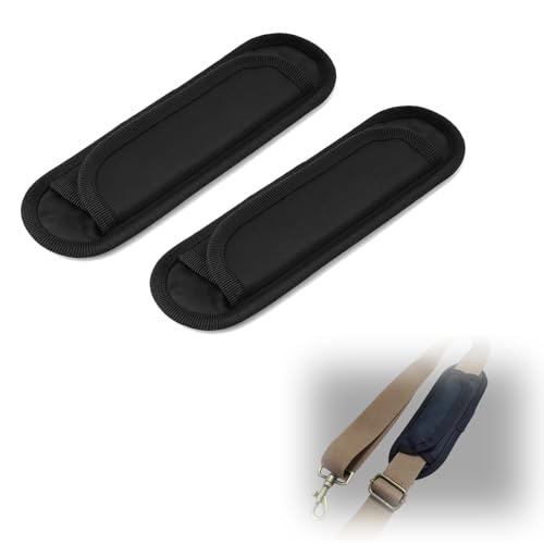tiyiyok - tiyiyok 2Pcs Coussinets d'Épaule Amovibles, Coussinets d'Épaule Universels, Convient pour Les Sacs à Dos, Les Bagages Et Les Sacs à Bandoulière, de Longueur Moyenne, Antidérapant, Respirant, Noir