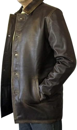 Hide & Seek Men’s Genuine Leather Trench Blazer – Vintage Classic Hunter Style Inspired by Paranormal Action TV Series2