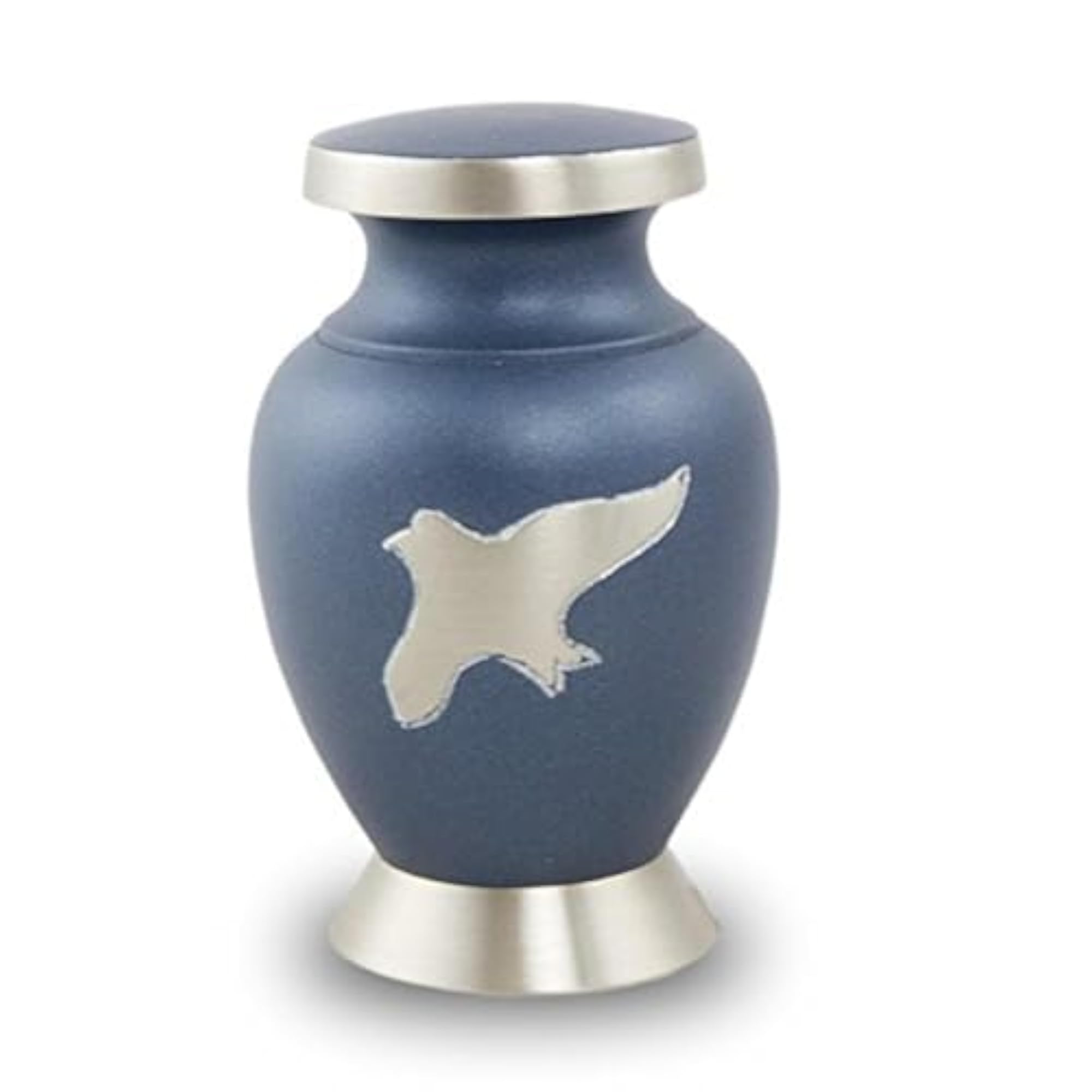 Bronze Birds Ascending Keepsake Urn, Blue Cremation Urn
