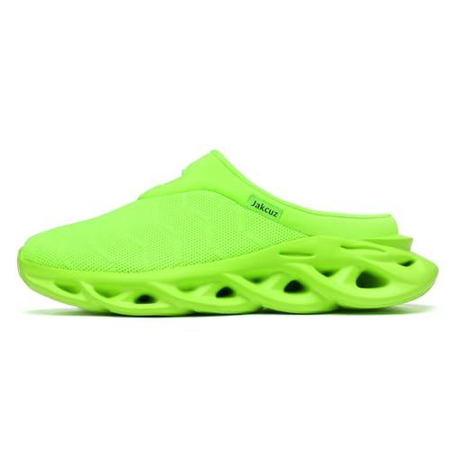 Jakcuz Men Slip On Mules Lightweight Open Back Sneakers Breathable Walking Shoes3