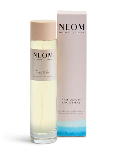 NEOM- Real Luxury Home Mist Spray, 100ml | Lavender, Jasmine & Sandalwood | Essential Oil Room Spray| Scent to De-Stress