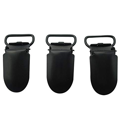 Los titulares de la Liga Frenos Pinza chupete clips, clips, ganchos pacifier clips babero correa (15mm black) Cover
