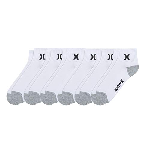 Hurley Men's Standard 6 Pack 1/2 Terry Quarter Crew Socks4