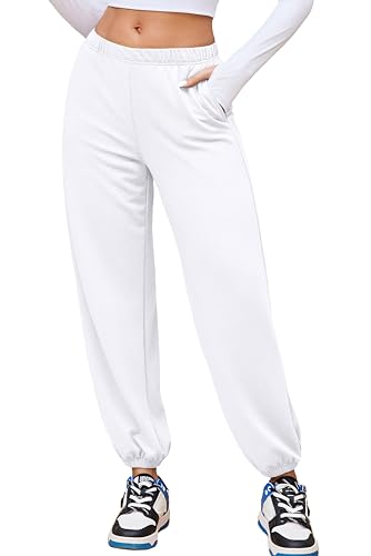 Ekouaer Jogger Pajamas Pants Baggy Lounge Pj Pant Cotton Sleep Bottoms Fall Sweatpants with Pockets for Women