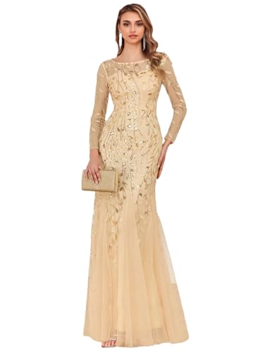 Women's Sexy Vintage Maxi Sequin Cocktail Dress Long Bridesmaid Prom Dresses Party Club Bodycon Dress