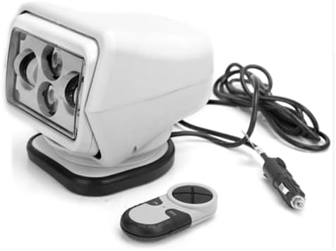 120W Wireless LED Search Light - 360° Rotating Spotlight for Trucks, Boats, Off-Road Vehicles - Magnetic Base, High Brightness, Durable, Black - Ultimate Outdoor Lighting Solution