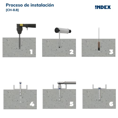 Index acht8810l Anchor Sheet Quality 8.8 M8 x 80 Drill Bit 10 - Image 4