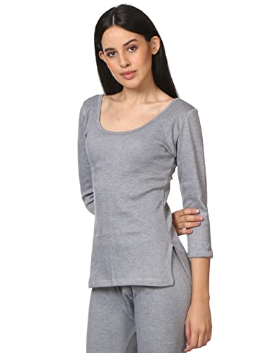 Image of Alfa Fleece Women's Scoop Neck Three Quarter Sleeves Thermal Top for Winter