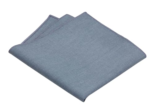Image of Mens Linen Tie Set - Solid Necktie with Pocket Square
