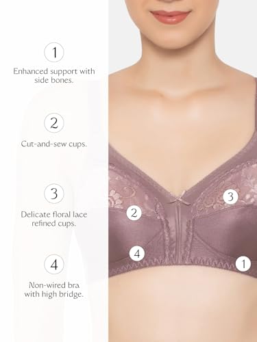 Image of Triumph Claudette Classics Women Bra | Non Wired, Non Padded | Cups with lace | Full Coverage, Cut & Sew | Soft and Breathable Fabric | All-Day Comfort | Pack of 1