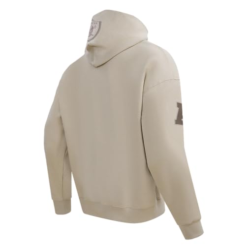 Pro Standard Mens NFL Las Vegas Raiders Neutral Pull Over Hoodie Taupe M - Image 4