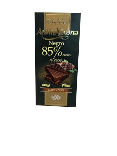 Antiu Xixona Chocolates Premium - Intenso Sabor y Aroma - Sin Gluten - Tableta de Chocolate Negro...