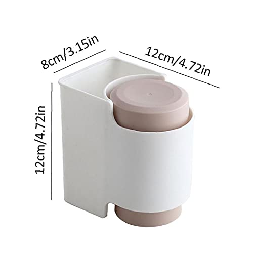NIDONE Tandenborstelhouder Sterke adsorptie wandgemonteerde tandpasta organizer met beker roze - Image 4