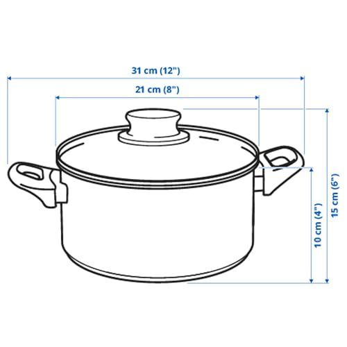 Faitout avec couvercle en verre 2,8 l Annons acier inoxydable induction - 6