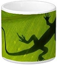 Gecko Silhouette Espresso Cup Ceramic Mug Tea Cup 11 Oz