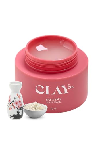 Clayco. Rice & Sake Sleep Mask 50 Ml | Face Mask For Glowing Skin | Night Cream For Glass skin | Japanese Skincare Routine | Vegan & Sulphate Free