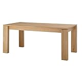 Lomadox Ausziehbarer Esstisch in Wildeiche massiv, B/H/T ca. 180-260/76/90 cm