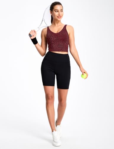 Image of THE GYM PEOPLE Womens' Sports Bra Longline Wirefree Padded with Medium Support