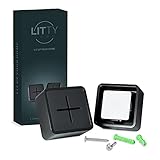 LittyHome® - Handtuchhalter - Schwarz 2 Stück - Geschirrtuchhalter - Handtuchklemme - Zum Kleben und Bohren