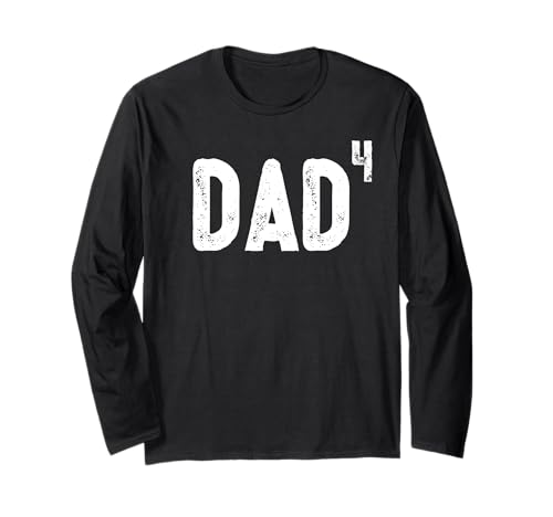 Camiseta para hombre Dad to be of 4 kids - 4th Power Manga Larga