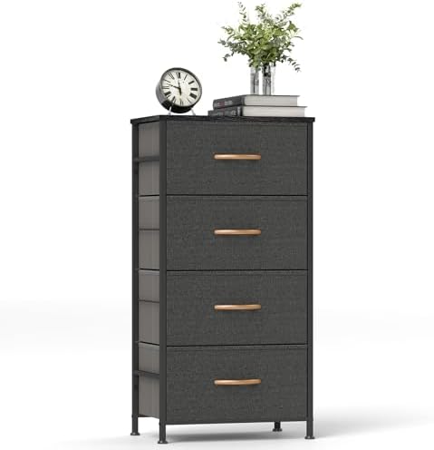 ROMOON Dresser for Bedroom with 4 Drawers, Small Dresser for Clos...
