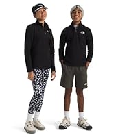 The North Face Boy's Teen Glacier 1/4 Zip Pullover (Little Kid/Big Kid), TNF Black, Small
