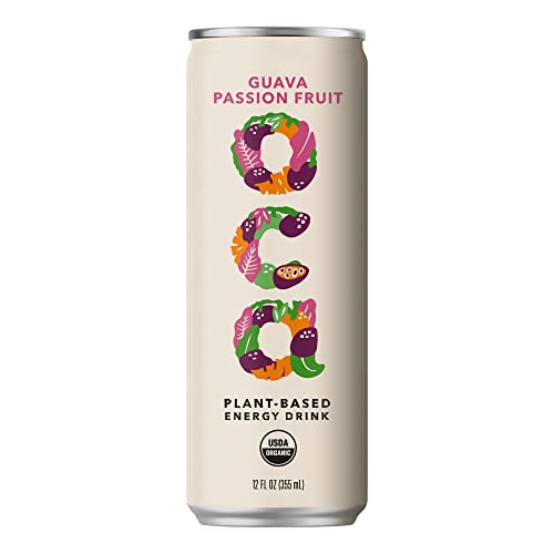 Plant Based Energy Drink Organic & Vegan - Natural Low Sugar - Guava Passion Fruit Flavor - 12 Pack - OCA
| USDA Organi