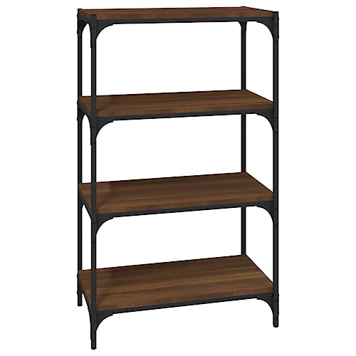 Solución elegante de roble marrón y metal para renovar la decoración del salón 4