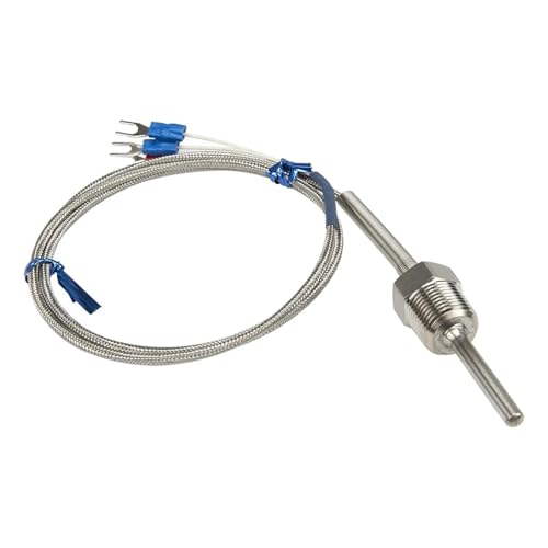 Sensor de temperatura RTD PT100 con cable trenzado de metal resistente
