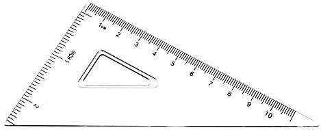7 Piece Geometry School Set,with Quality Compass, Linear Ruler, Set Squares, Protractor,
