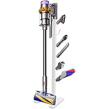Storage-Stand-Docking-Station-Holder Compatible with V15 Detect V11 V10 V8 V7 V6 Cordless Vacuum Cleaners, Stable Metal Organizer RackWhite, 6 Hooks