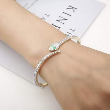 Amazon | Braw 蛇形ブレスレット ピンクゴールド レディース 人気