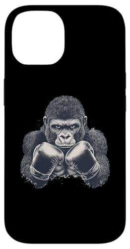 ボクシングと格闘技 ボクシンググローブ付きゴリラ スマホケース iPhone 14 用