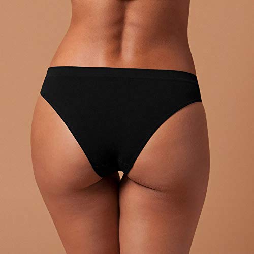 Calcinha Biquini Microfibra Sem Costura, She, Feminino, Preto, M