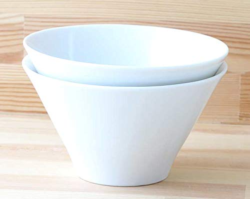 Amazon | 暮らしの彩り [2個組] 台形 ホワイト どんぶり 日本製 陶磁器