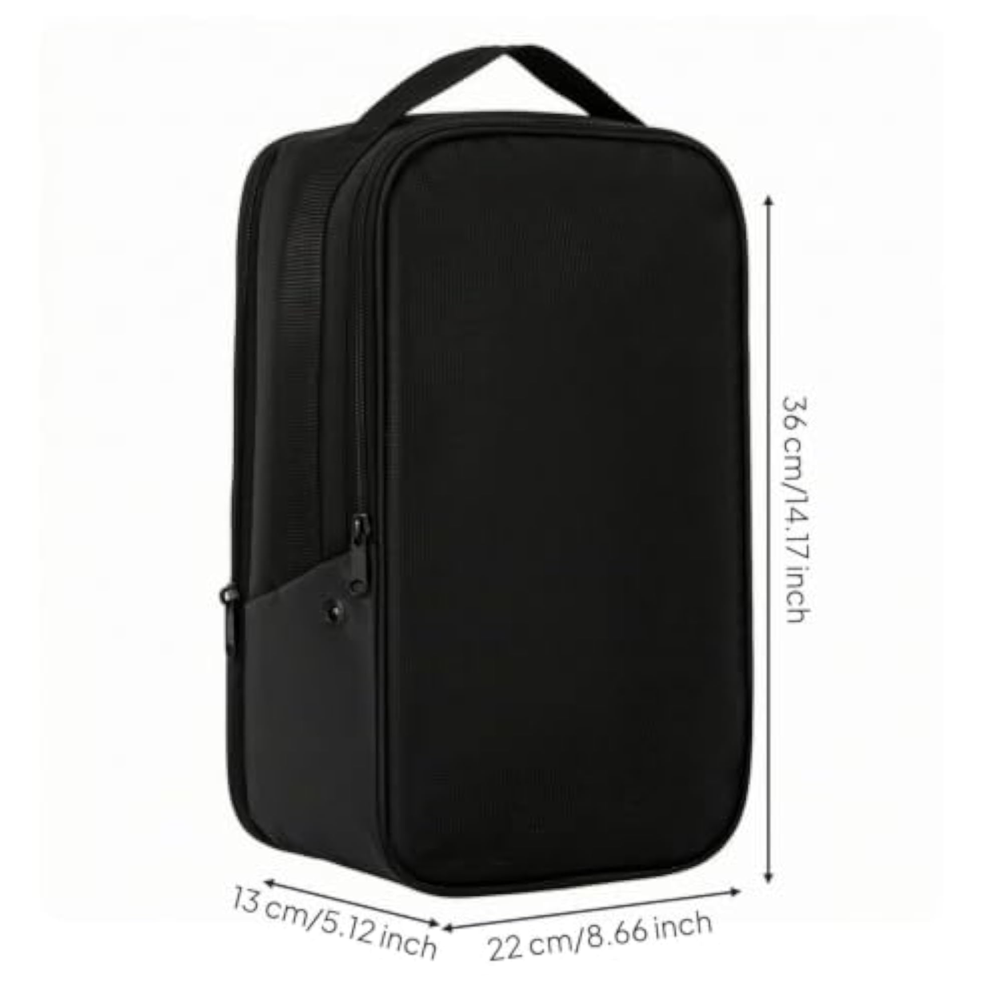 Portable Footwear Pouch with Handle, Black