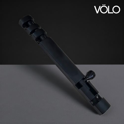Image of VOLO Aluminium Tower Bolt with Stainless Steel Rod - Heavy Duty Door & Window Latch for Home and Office | Main Door Tower Bolt | Kundi /Chitakini | Pack of 2 Pieces (Black, 6 Inch)