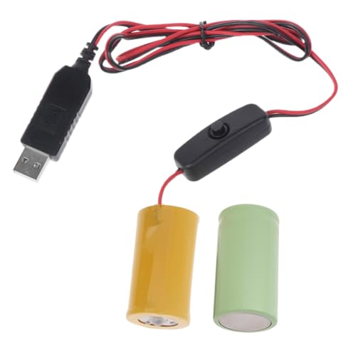 USB 5V2A to 1.5V-6V1A LR20 D Battery Elimination Cable Cord Line for Torches