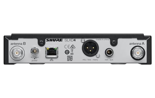 Image of Shure SLXD24 /K8B Digital Wireless Microphone System - Includes SLXD2 Handheld Transmitter with KSM8 Black Vocal Mic Capsule and SLXD4 Single Channel Rack Mount Receiver | G58 Band (SLXD24 /K8B-G58) | SLX-D Digital Wireless with KSM8 capsule and 8-hour battery for vocals, presentations and clubs