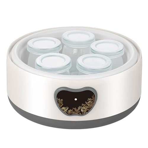 Yogurtera, Incubadora Digital Automática de Yogur con Temperatura y Tiempo Ajustables, Vasos Yogurtera Recipiente de Acero Inoxidable para Yogur