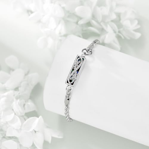 Urn Bracelet Sterling Silver Infinity Animals Bracelet for Ashes Memorial Jewelry Gift for Women Men Adjustable Stainless Steel Chain 7+2 Inch4