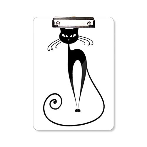 Bloc-notes de bureau chat noir A4 avec motif animal pour fournitures scolaires et écriture