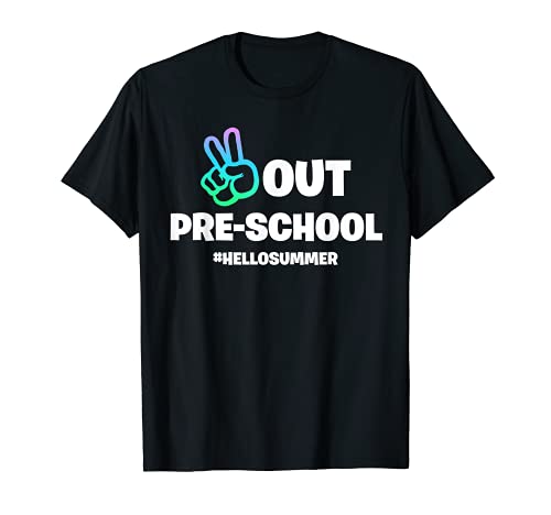 Peace Out Pre-School Shirt Graduation Last Day of School Camiseta